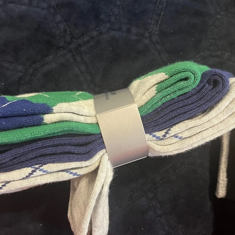 Perry Ellis Men's Socks - Blue, Black, Green, and Gray